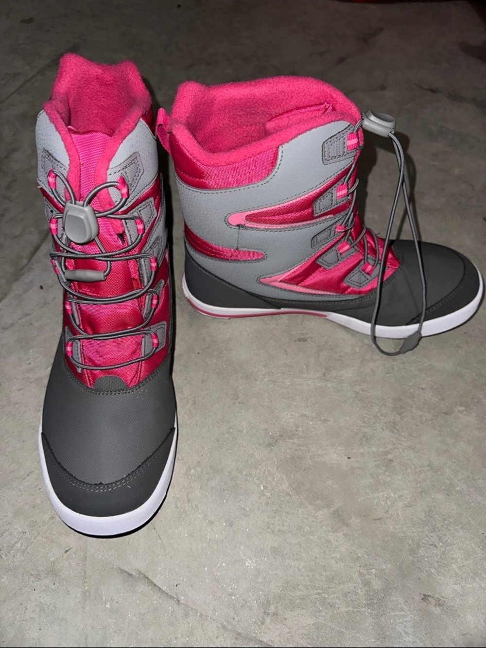 Merrell Gray and Pink Insulated Winter Rain Boots